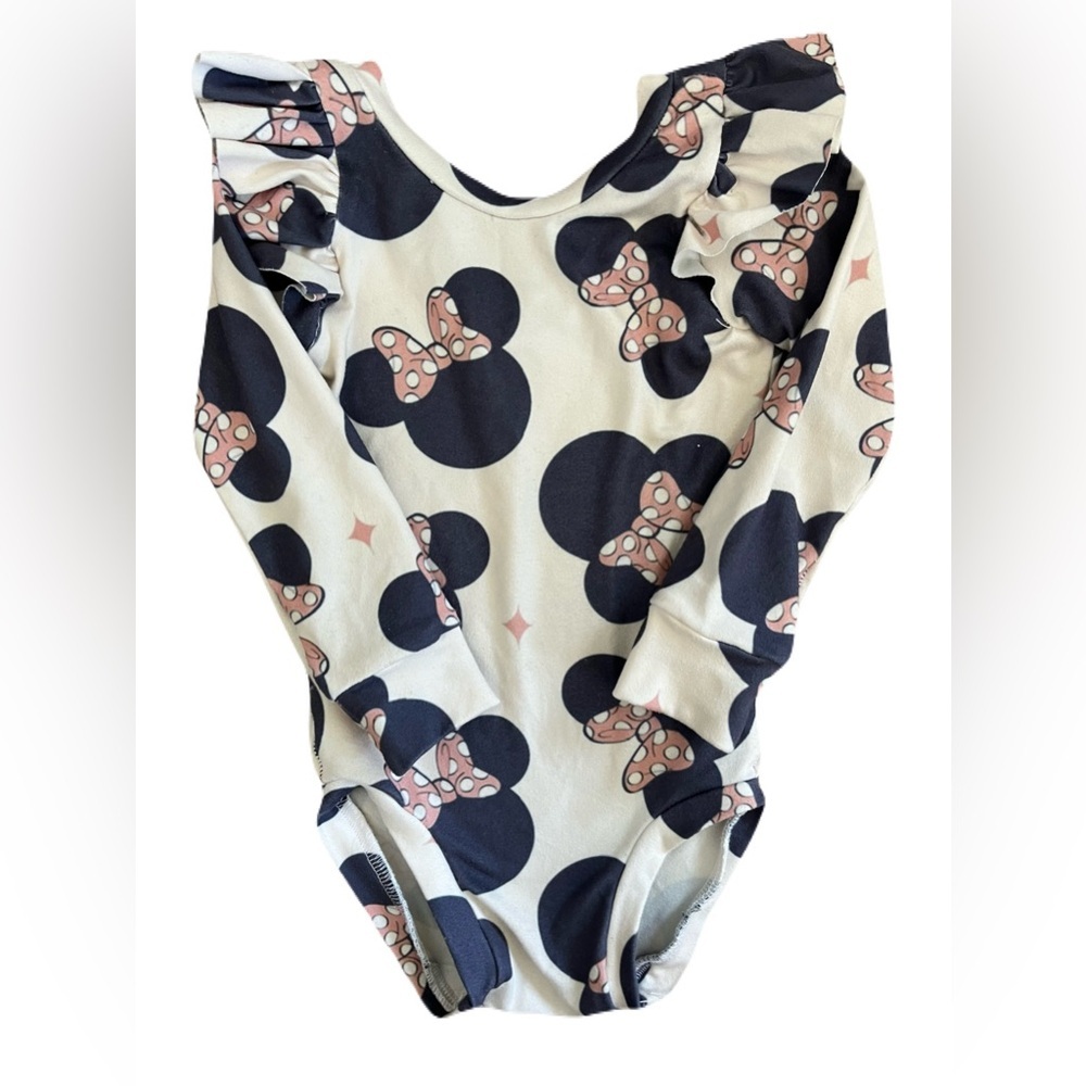 Minnie Mouse Long Sleeve Gymnastics Leotard Bodysuit